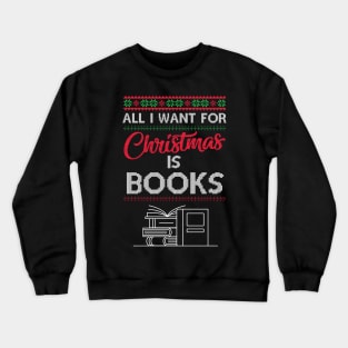 Christmas Book Lover Crewneck Sweatshirt